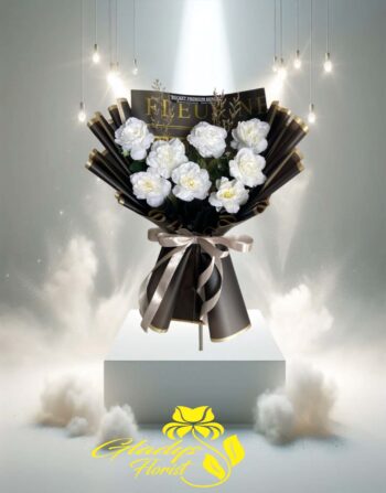 Buket Bunga white rose Banjarbaru